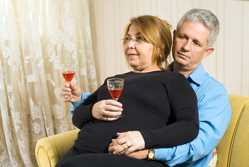 Awkward Couple with Wine