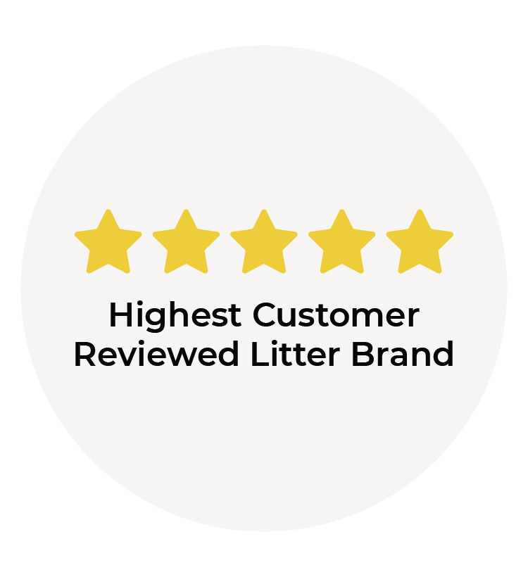 Highest Customer Reviewed Litter Brand graphic