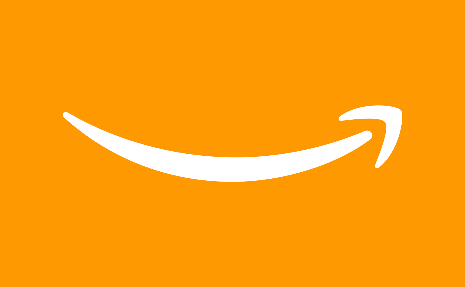 Amazon arrow logo on an orange background