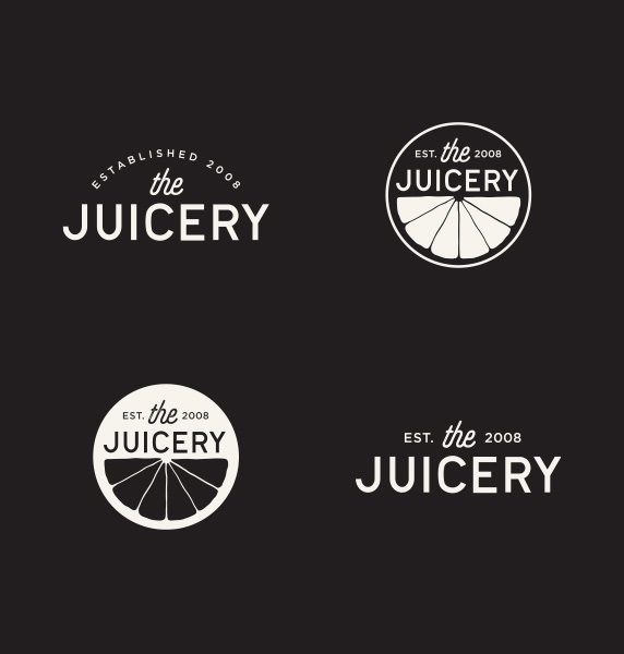 alt juicery logos in white