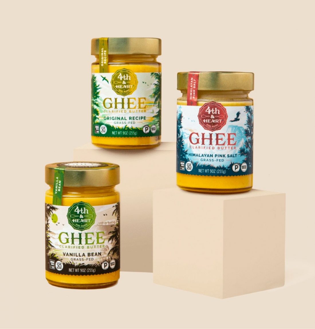 three jars of ghee