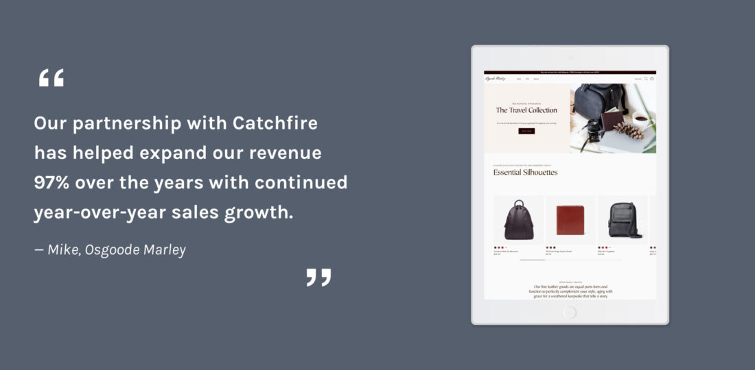 Our partnership with Catchfire has helped expand our revenue 97% over the years with continued year-over-year sales growth. — Mike, Osgoode Marley