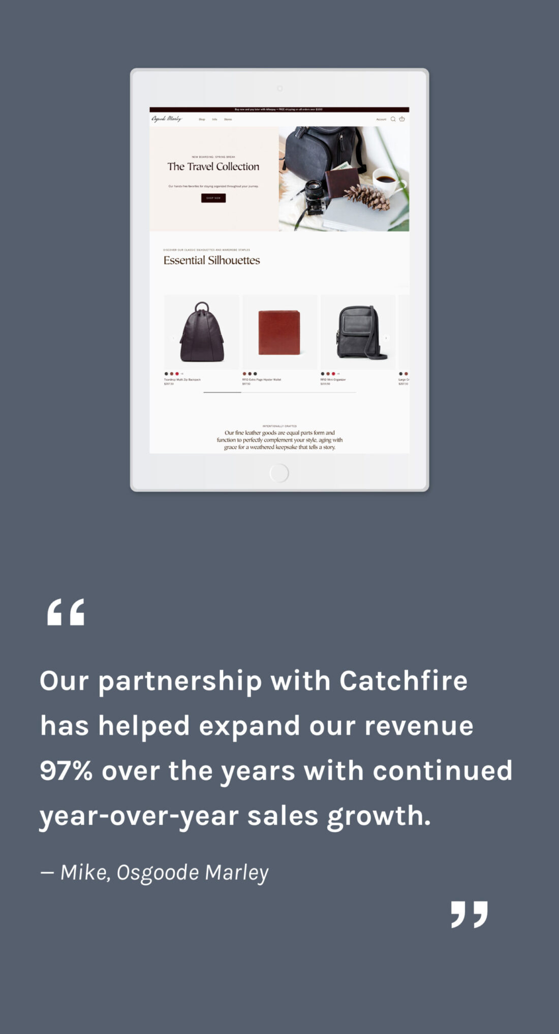Our partnership with Catchfire has helped expand our revenue 97% over the years with continued year-over-year sales growth. — Mike, Osgoode Marley